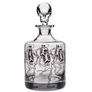 NWT Disney Silly Symphonies Skeleton Dance Glass Decanter/Carafe